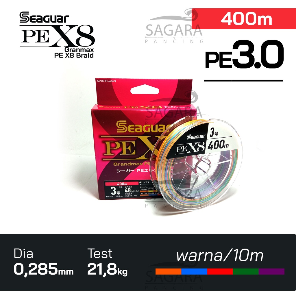Tresse Seaguar PE X8 Grandmax 300m - Fiche Produit Top Fishing
