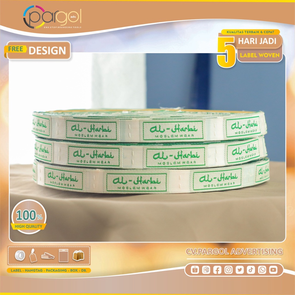 Jual label bordir/label Woven 1,5x5 cm | Shopee Indonesia
