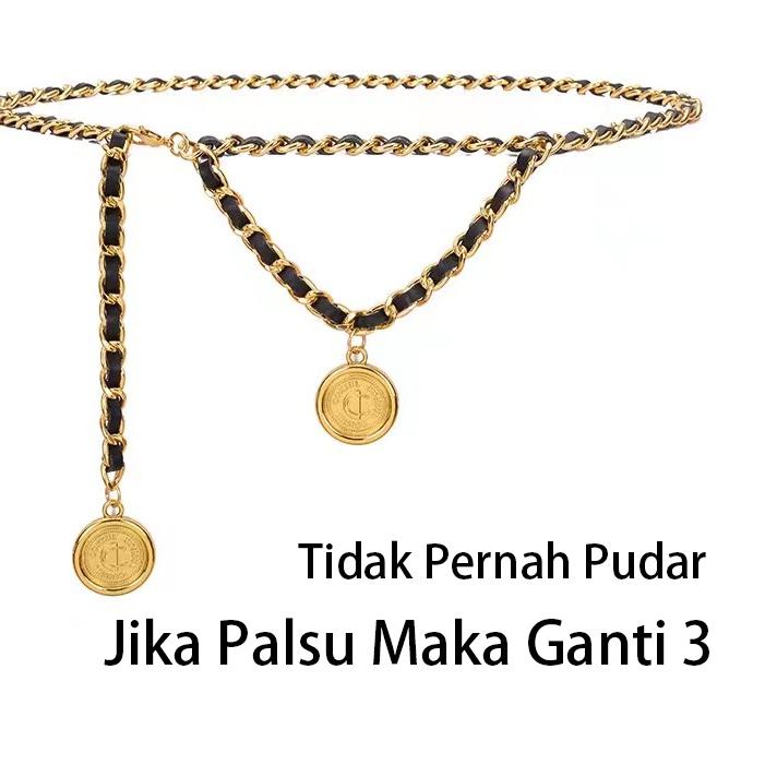 Jual Limited |KBM|Rantai Pinggang logam Belt Rantai Branded Fashion ...