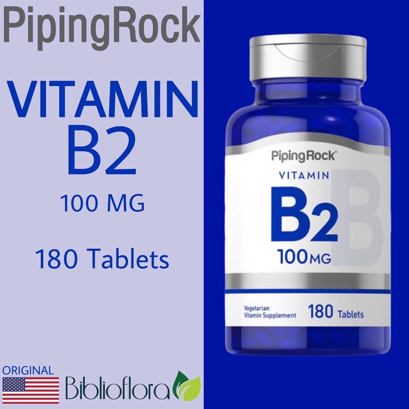 Jual Piping Rock Vitamin B2 100 mg 180 Tablet Riboflavin Glucose