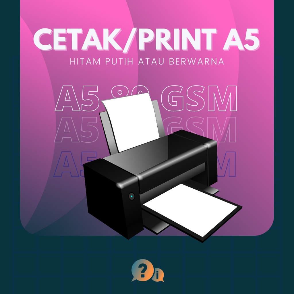 Jual Jasa Print/ Cetak: Dokumen / Buku HVS A5 | Hitam Putih / Berwarna ...