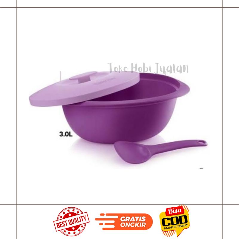 Jual Blossom Rice Server Tupperware Blossom Rice Server Purple Wadah