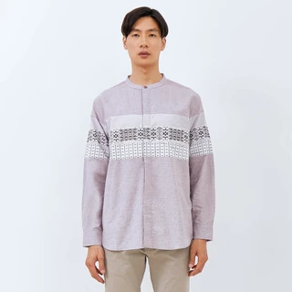M231 Kemeja Pria Koko Panjang Maroon 2781