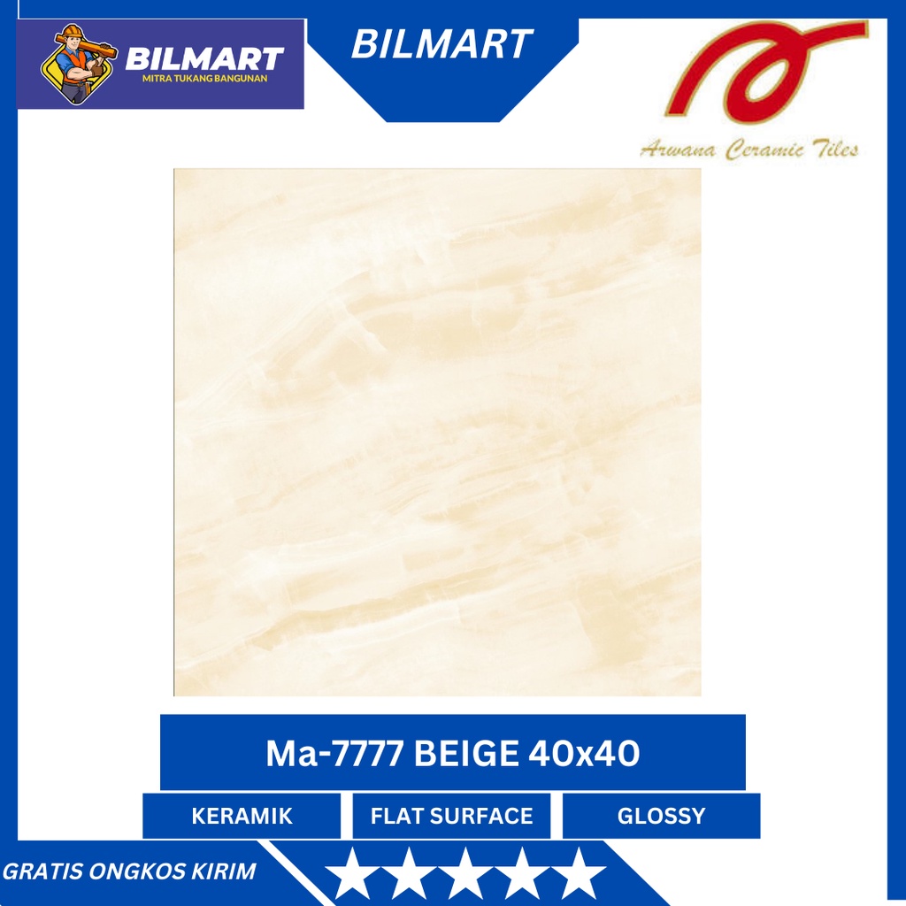 Jual KERAMIK LANTAI / KERAMIK DINDING MA7777 BEIGE G* F ARWN 40 x 40