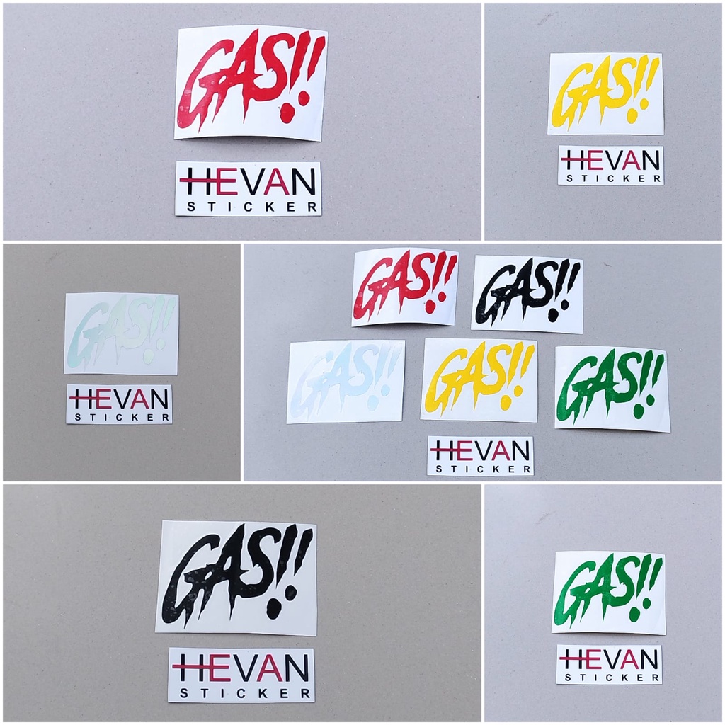Jual Sticker Gas Cutting Sticker Motor Mobil Helm Gas !!! | Shopee ...