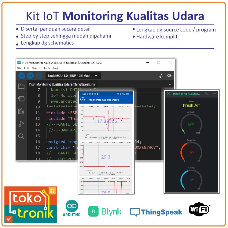 Jual IoT Kit NodeMCU Monitoring Kualitas Udara | Shopee Indonesia