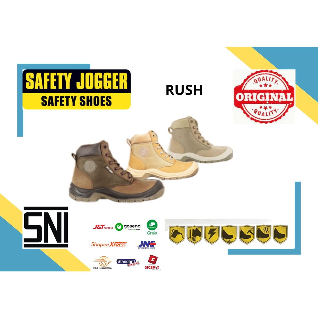 Jual Sepatu Safety Jogger Rush Safety Shoes Original Murah Proyek