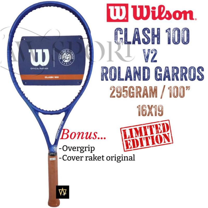 Wilson Clash 100 V3 Roland Garros 2025 - Raquetas De Tenis | Nencini Sport