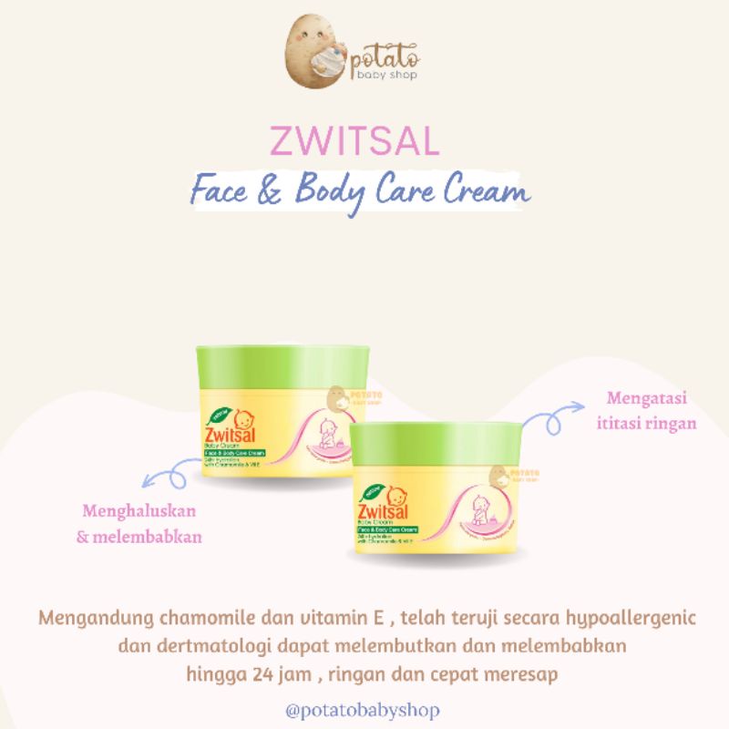 Jual Zwitsal Face Body Care Cream 50 gr Krim Bayi Shopee Indonesia