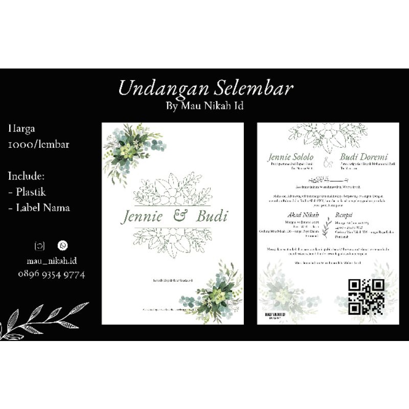 Jual UNDANGAN CANTIK SELEMBAR | Shopee Indonesia
