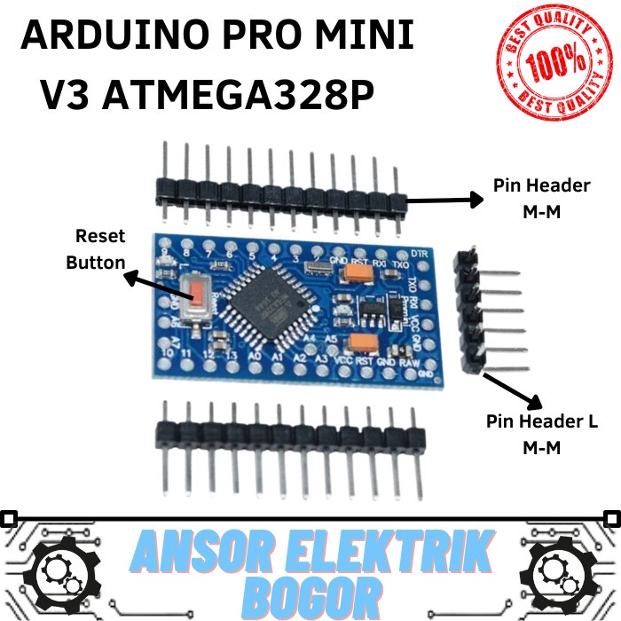 Jual Arduino Pro Mini V3 Atmega328p 5v Board Shopee Indonesia 7580