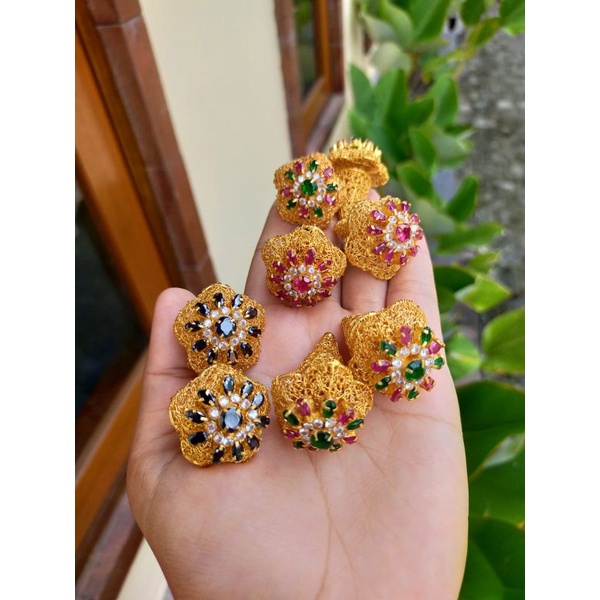 Jual subeng sebun bali zircon tembaga lapis emas | Shopee Indonesia