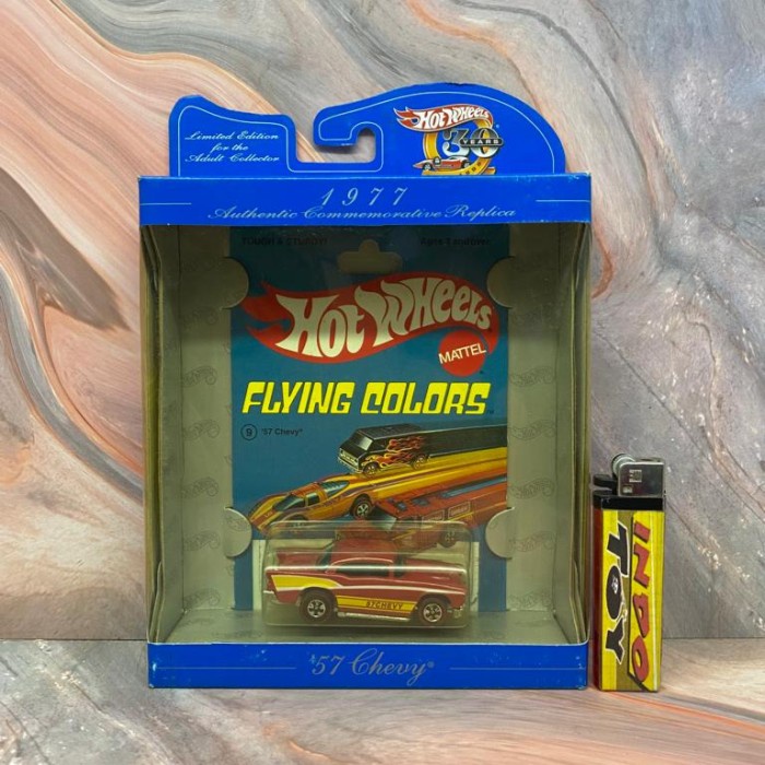 Jual MATTEL HOTWHEELS 30 YEARS FLYING COLORS '57 CHEVY 1977 VINTAGE
