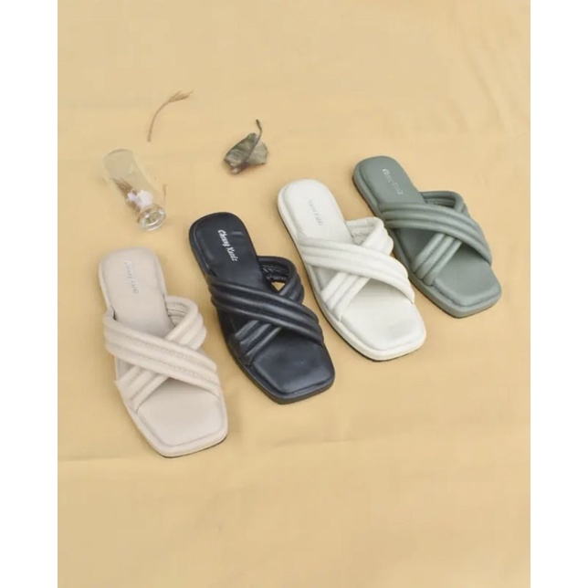 Jual Elena Sandal Slop Silang Cz 012 Brand Chengkuedz Best Seller Sendal Jepit Shopee Indonesia