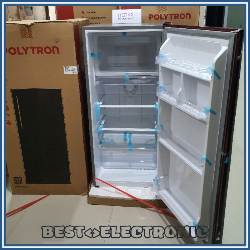 Jual KULKAS 1 PINTU 170 LITER POLYTRON PRB177 PR / LB LEMARI ES ...