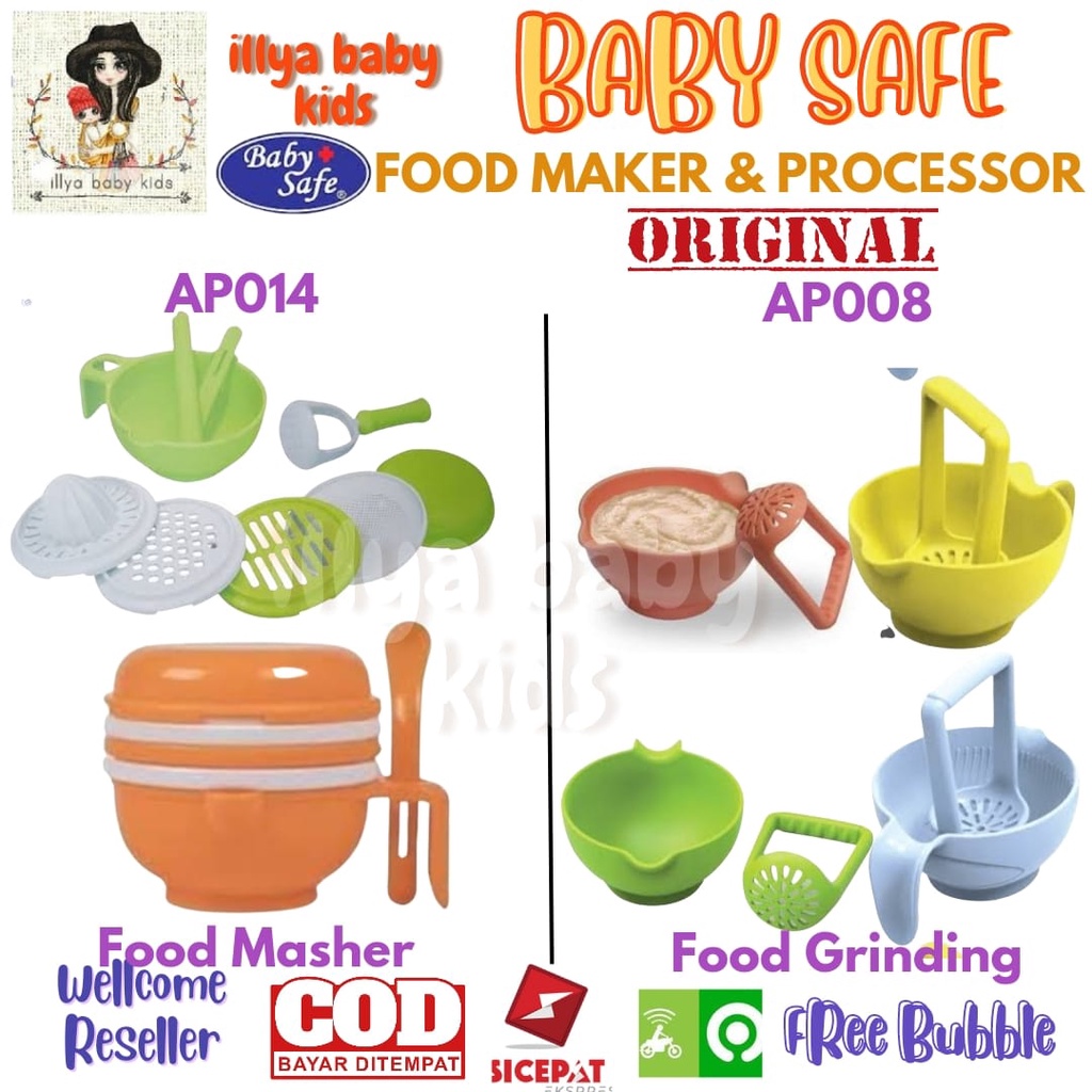 Jual Baby Safe AP014 Multi Food Grinding Set Alat Pengolah MPASI Food