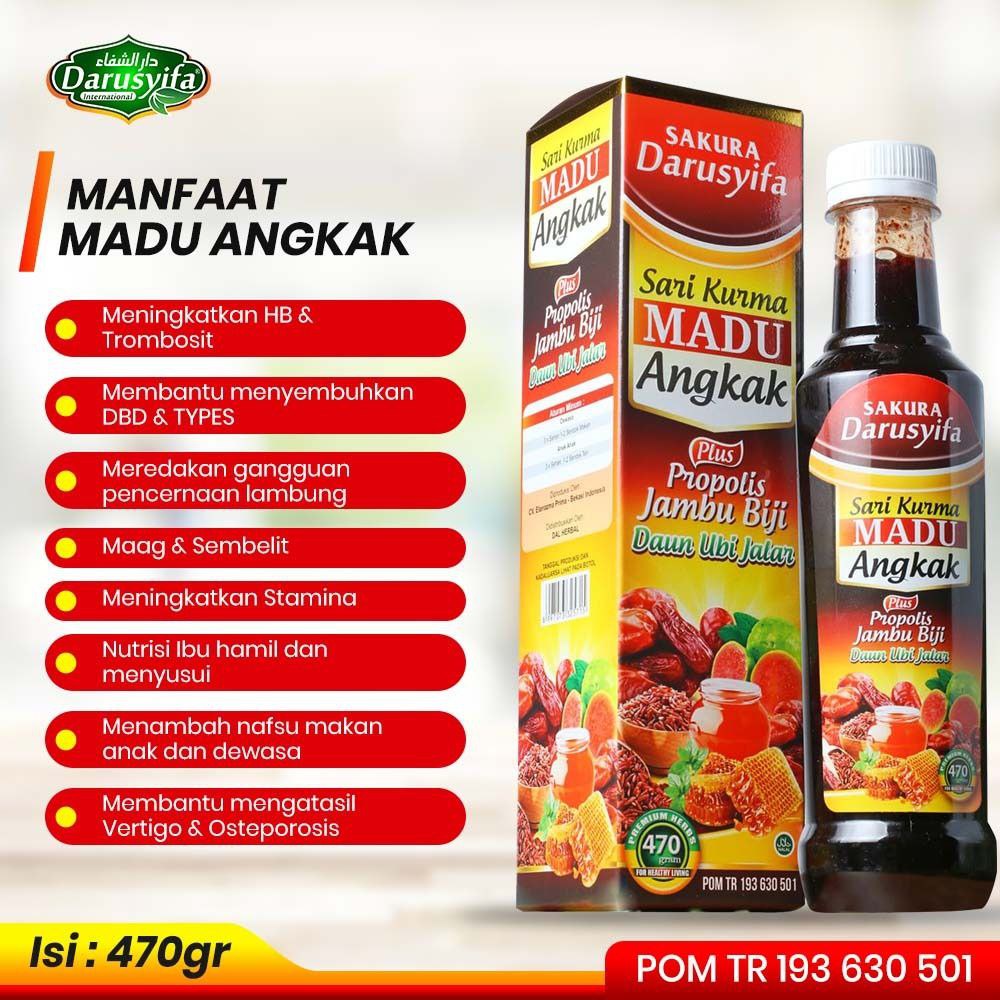 Jual Sari Kurma Madu Angkak Darusyifa 470gr GARANSI ORIGINAL OBAT TYPUS ...