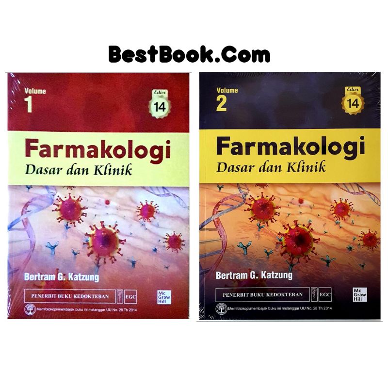 Jual FARMAKOLOGI DASAR DAN KLINIK EDISI 14 VOLUME 1 DAN 2 SET - KATZUNG ...