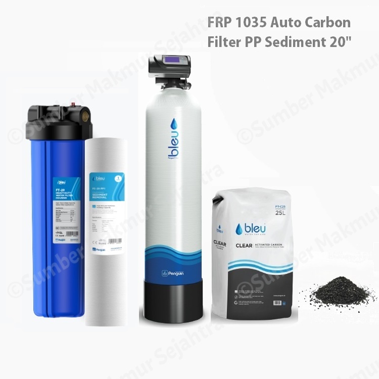Jual Bleu Penguin Filter air FRP 1035 Auto Carbon + Filter PP Sediment ...