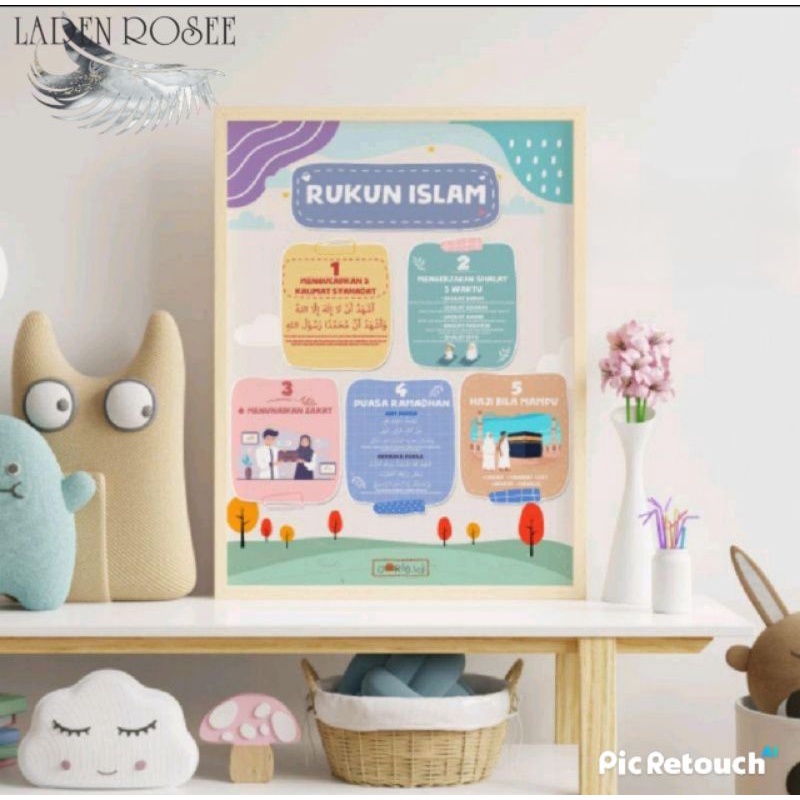 Jual Poster Edukasi Anak Rukun Islam | Shopee Indonesia