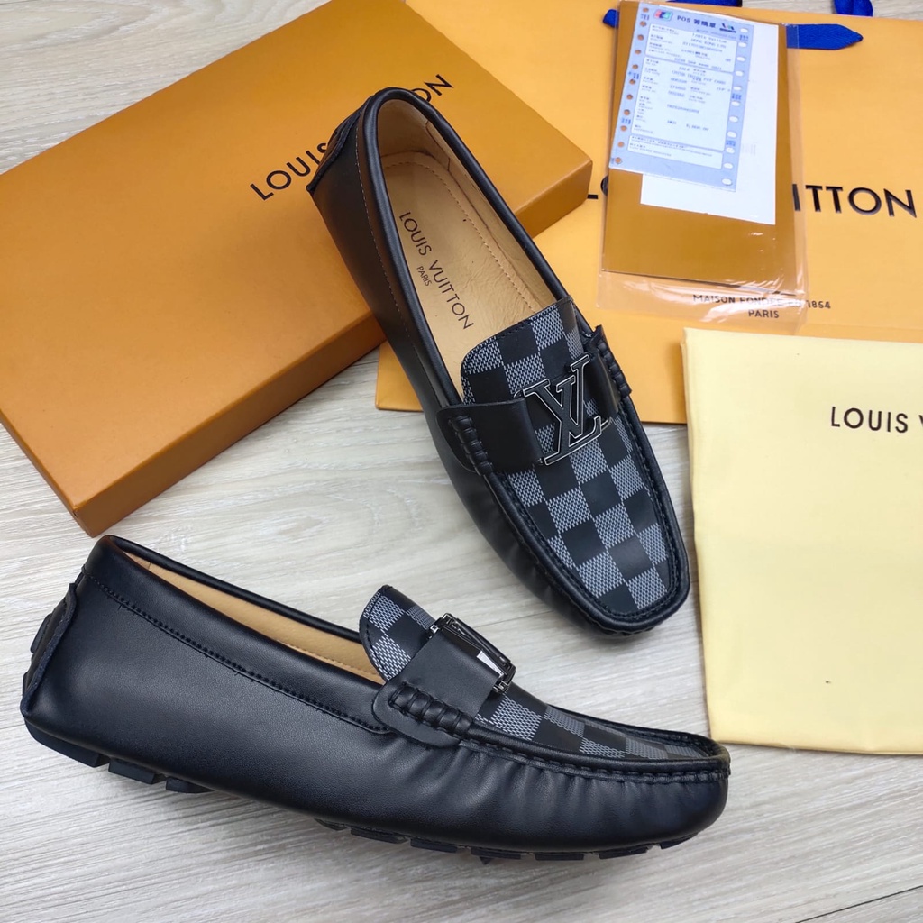 Louis Vuitton Damier Mens Loafers & Slip-Ons 2023-24FW, Black, 10