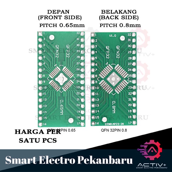 Jual ORIGINAL PCB QFP32 QFN32 TO DIP 32PIN QFP 32 QFN 32 PIN Pitch 0 ...