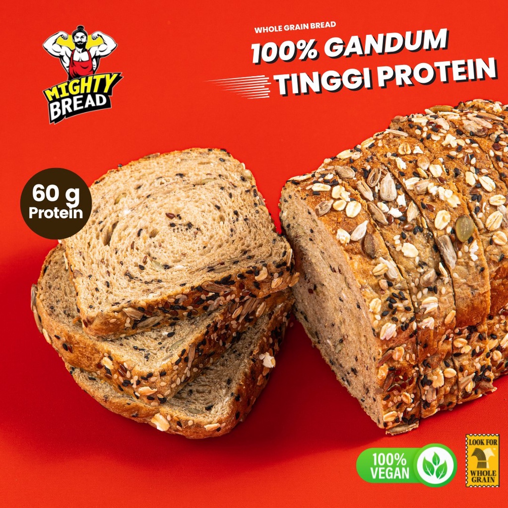 Jual [Biji bijian] Roti Gandum Whole Wheat Bread (Protein tinggi