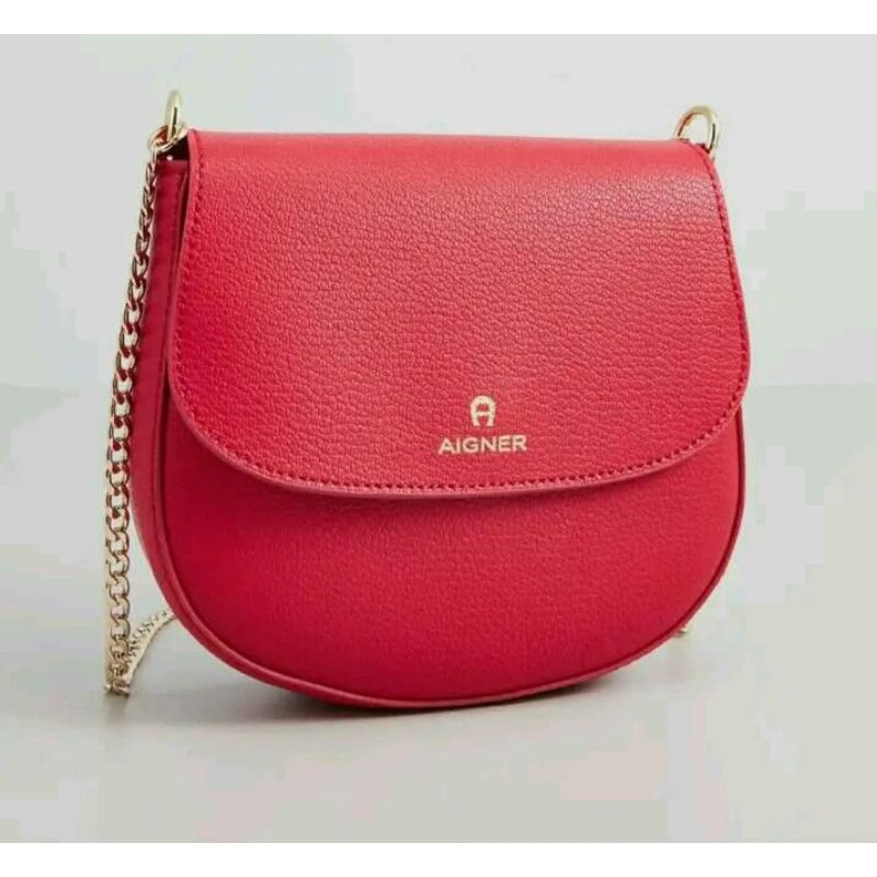 Jual Tas Aigner Ava crossbody small ladybird red sz 17x15x5cm