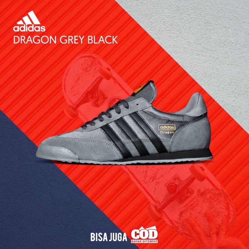 Adidas dragon hot sale grey black