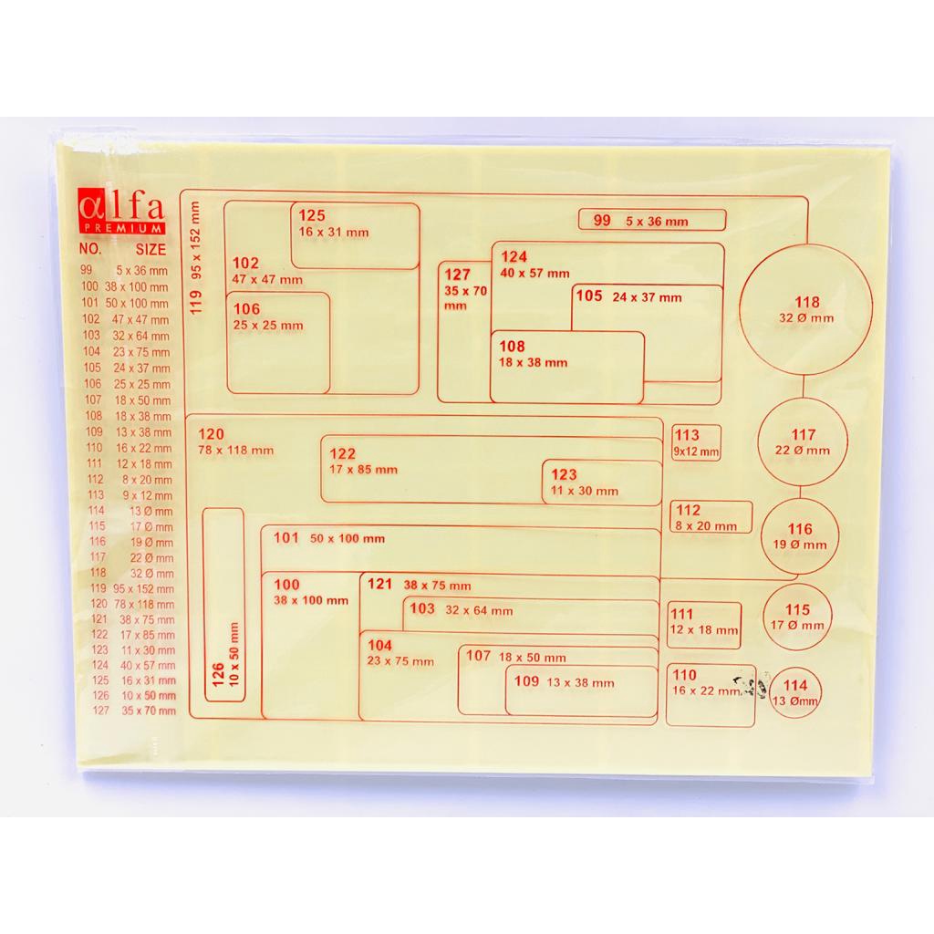 Jual STICKER LABEL ALFA 127 / Stiker Sticker Label Nama Undangan Harga ...