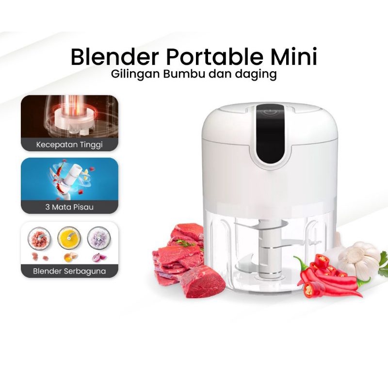 Jual Food processor mini | Blender daging mini | blender bumbu praktis