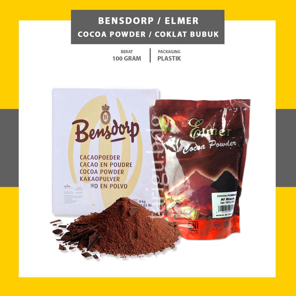 Jual COKELAT BUBUK BENSDORP NAARDEN AF BLACK 100GR - PURE COCOA POWDER ...