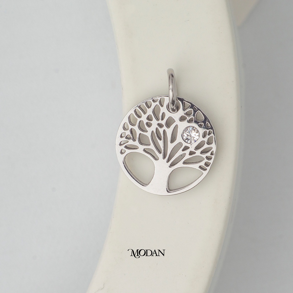 Jual Modan -Titanium Tree of Life Round Charm Liontin Pohon Stainless ...