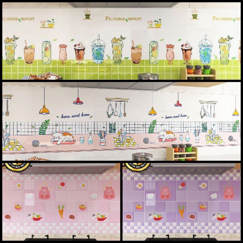 Jual Wallpaper Sticker Dapur & Kamar Mandi Anti Air Minyak dan Api