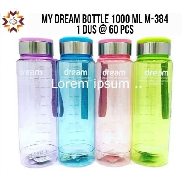 Jual Botol My Dream Bottle M 384 Botol Minum Sport 1 Liter Shopee Indonesia 1396