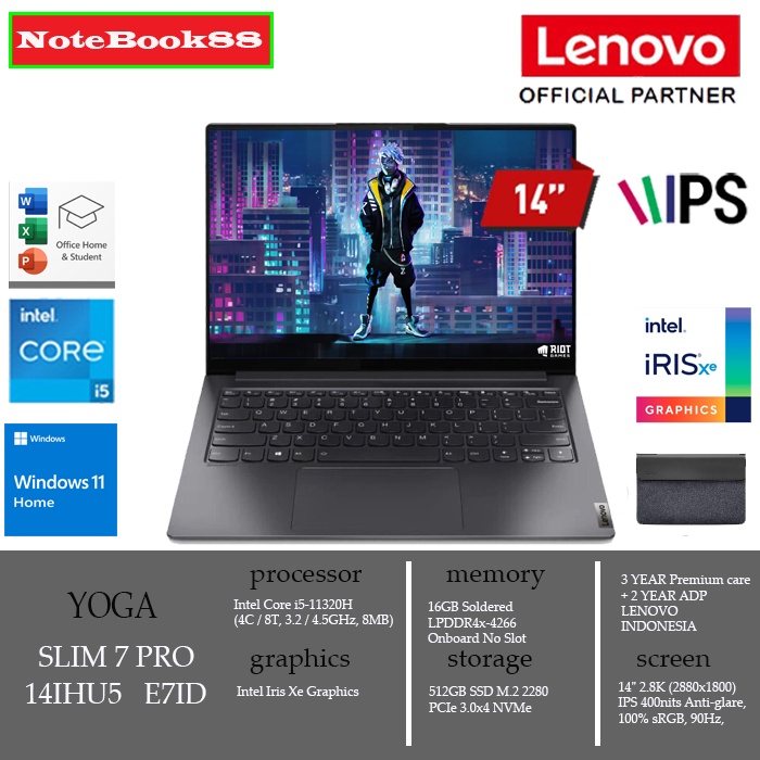 Jual Lenovo Yoga Slim Pro Ihu E Id I H Gb Ssd Iris W