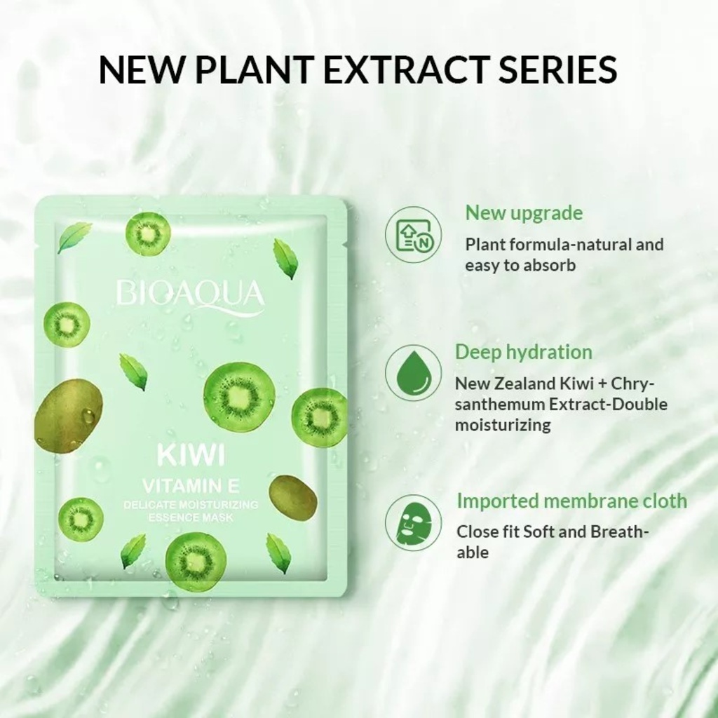 Jual BIOAQUA Sheet Mask Kiwi Vitamin E Brightening Moisturizing