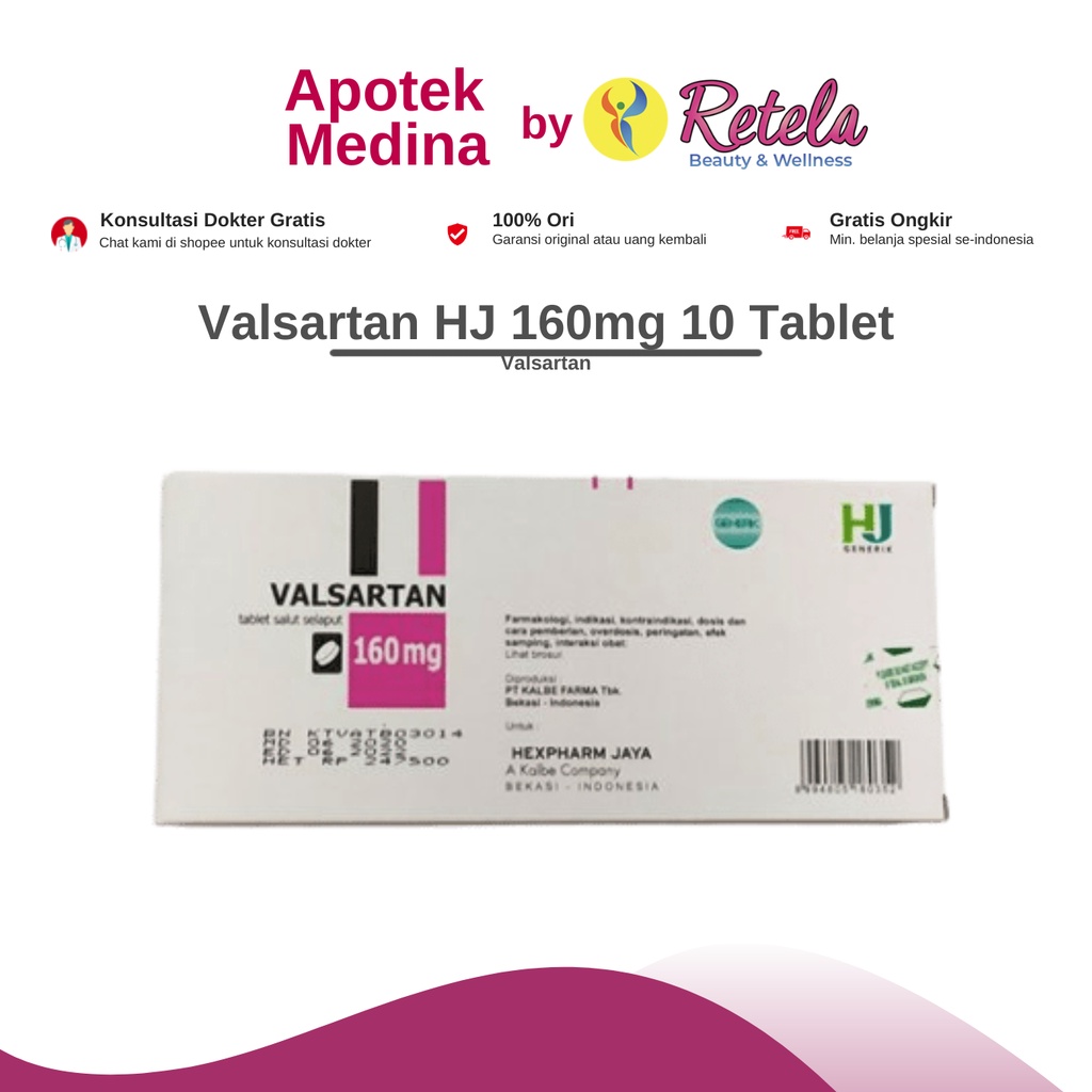 Jual VALSARTAN 160MG 1 STRIP 10 TABLET Shopee Indonesia