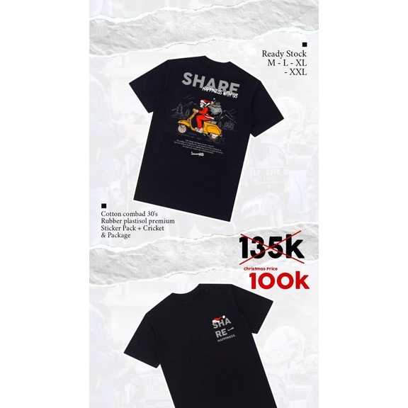 Jual KAOS DISTRO VESPA | BAJU ATASAN MOTOR SCOOTER ENJOY RIDE WORLD ...