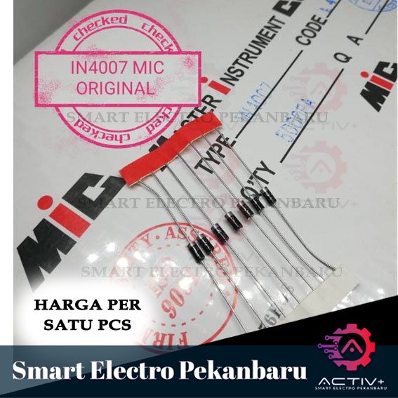 Jual ORIGINAL DIODA 1N4007 MIC ASLI ORIGINAL MERK MIC Dioda 1A 1000V 1n ...