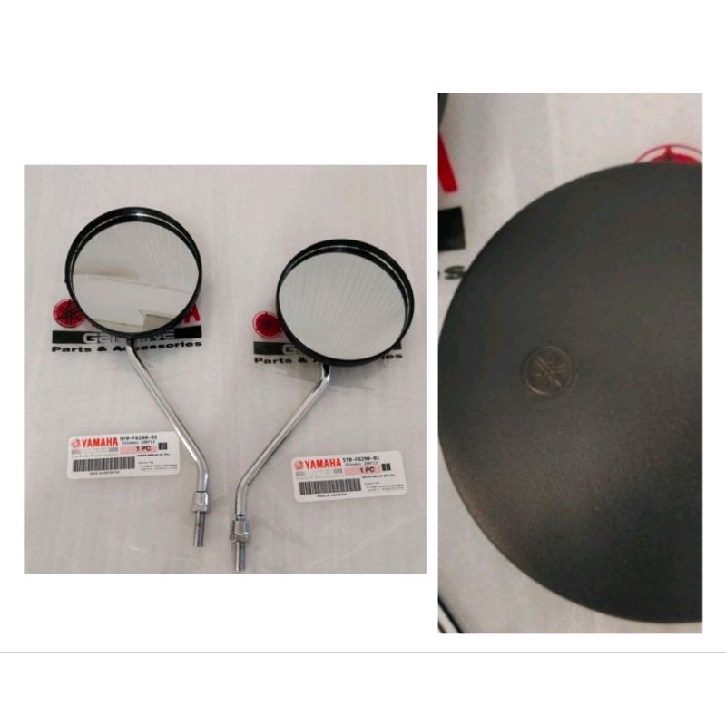 Jual COD Kaca Spion Rear View Mirror Yamaha Kanan Kiri Drat 12 hitam
