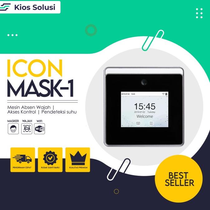 Jual Mesin Absensi Wajah Masker Wifi Fingerprint Icon Mask 1