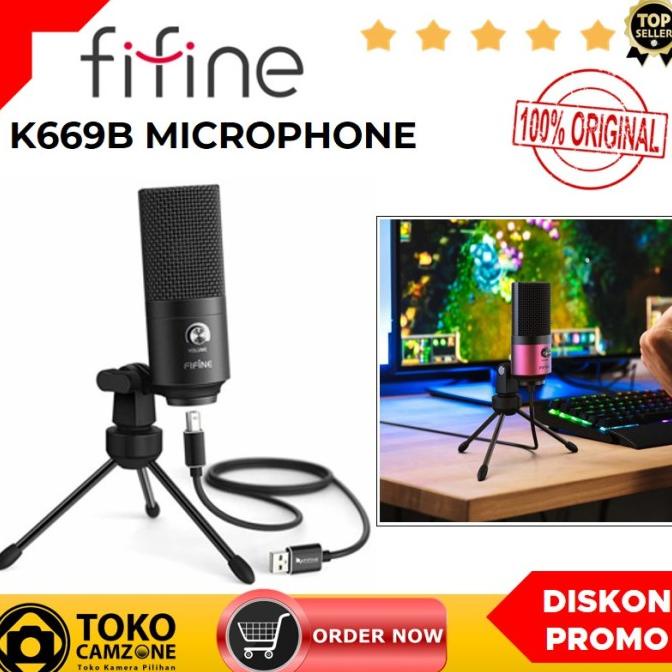 Jual Fifine K669B K669B Microphone Condenser Usb | Shopee Indonesia