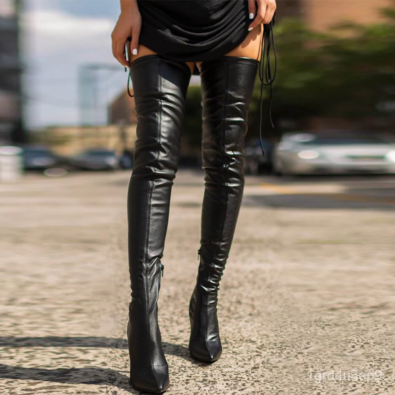 Chunky Heel Over Knee Boots For Thick Thighs MUCCCUTE Thigh High