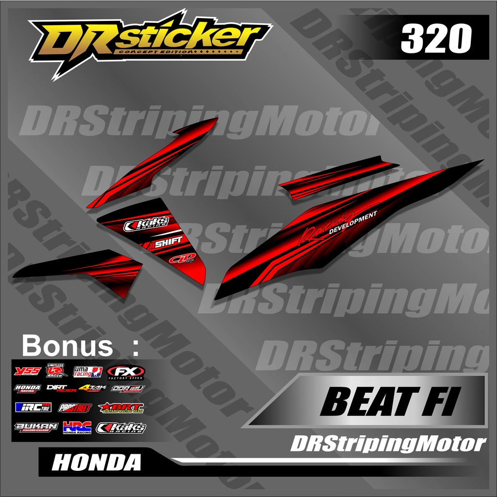 Jual 419 Striping Variasi Beat Fi 2015 / Sticker Variasi list Motif ...