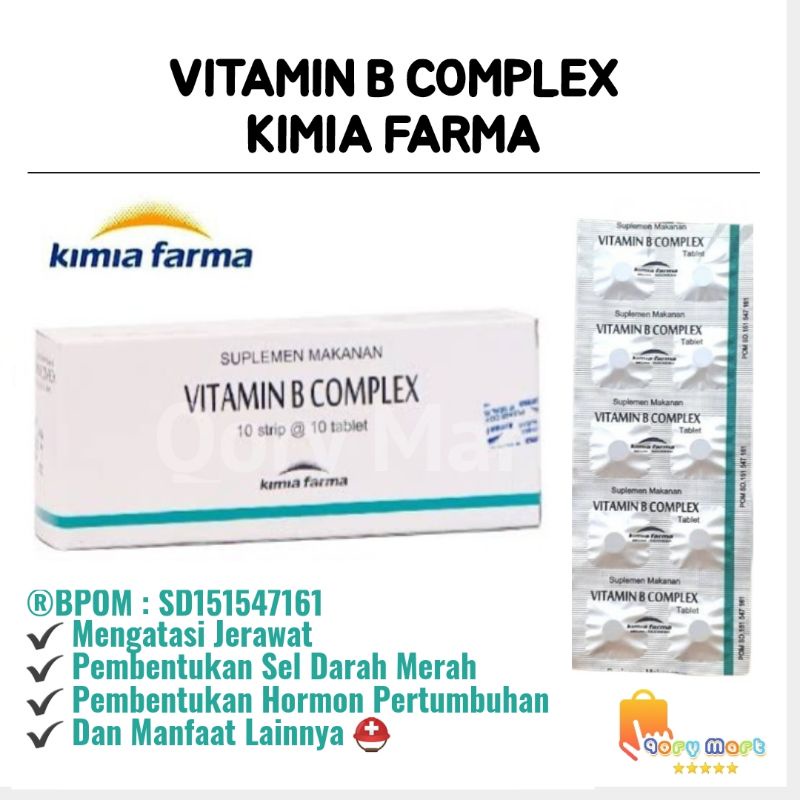 Jual VITAMIN B KOMPLEKS KIMIA FARMA Shopee Indonesia