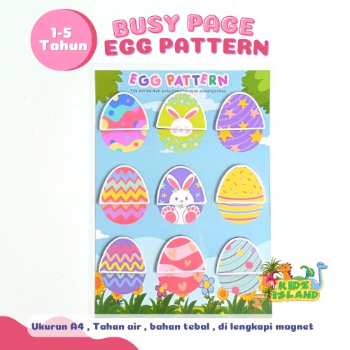 Jual Kirby Kids - Busy page Egg pattern Mainan Montessori Edukasi Board ...