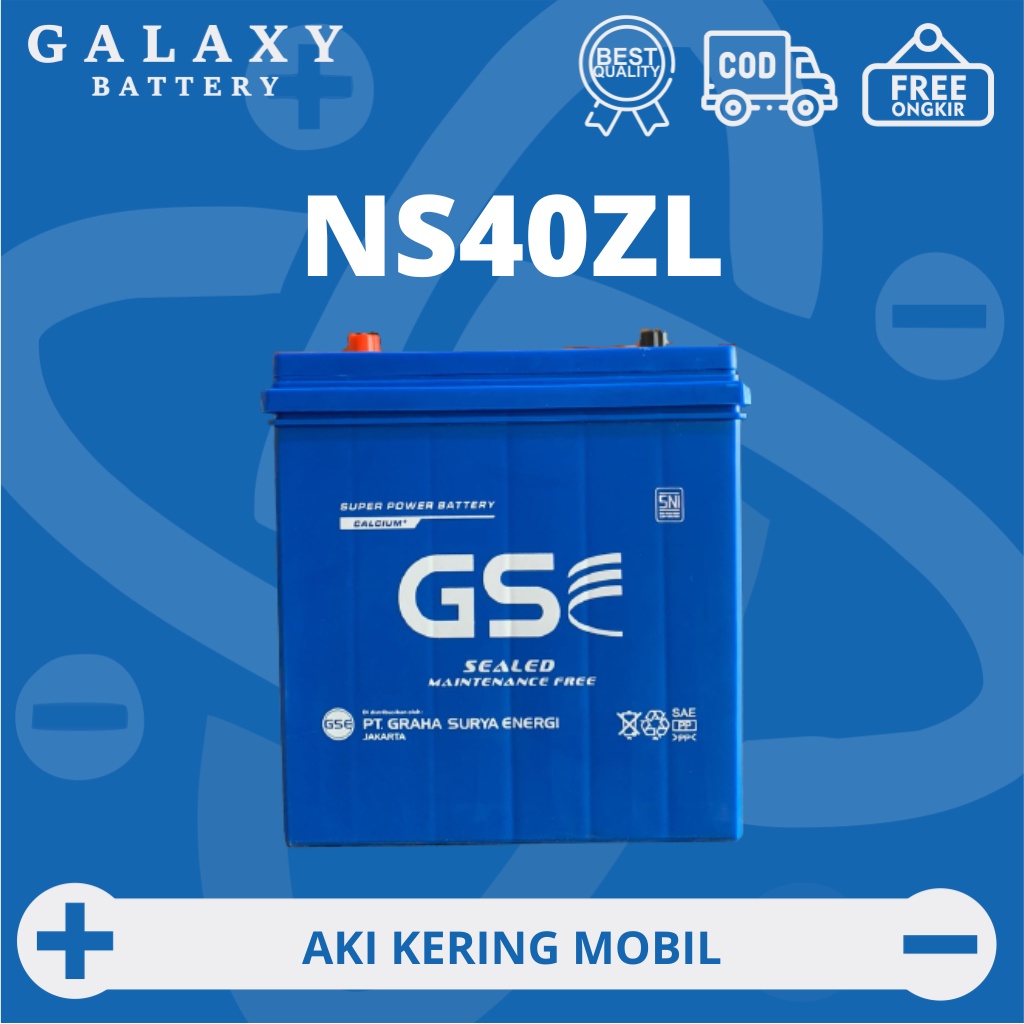 Jual Aki GS Mobil Suzuki Ertiga, Aerio MT, Baleno NS40ZL Aki Kering