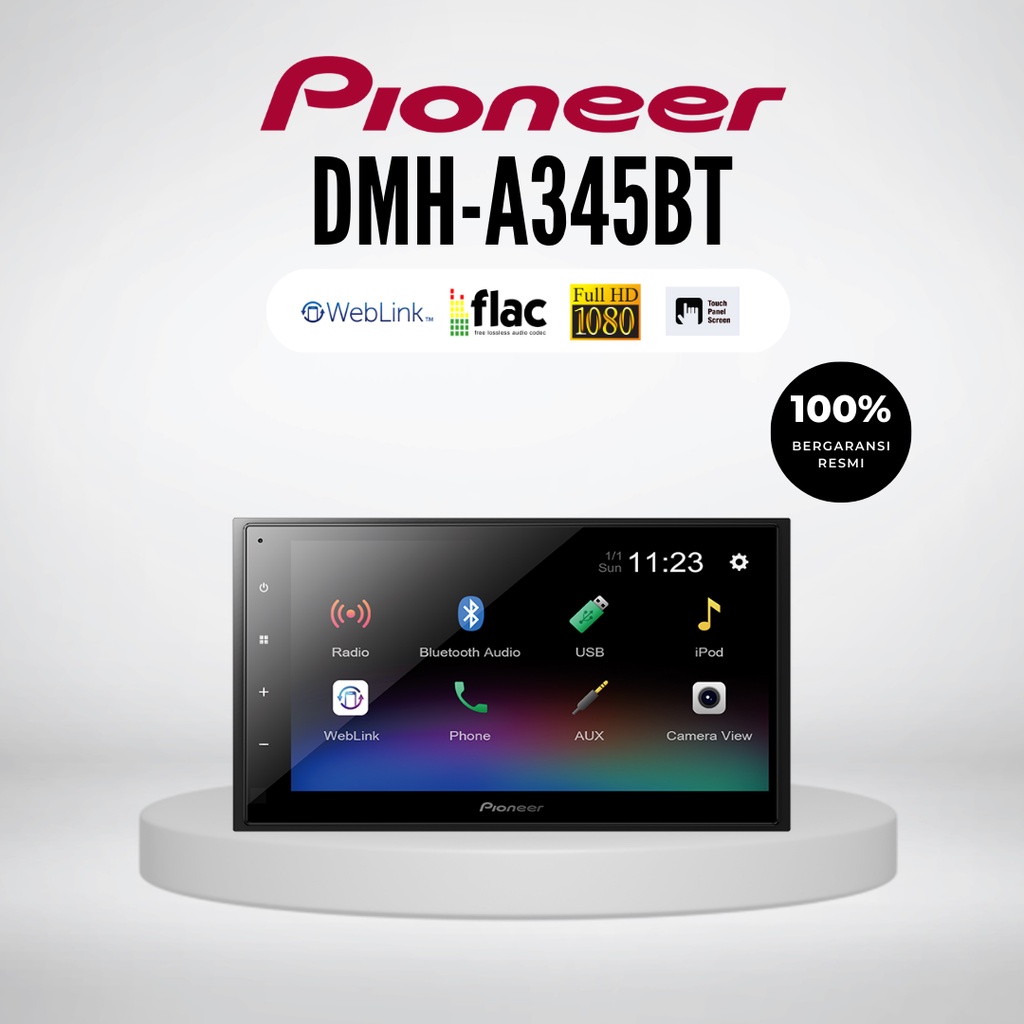 Jual HEAD UNIT DOUBLEDIN 2DIN 6.8INCH PIONEER DMHA345BT Shopee Indonesia
