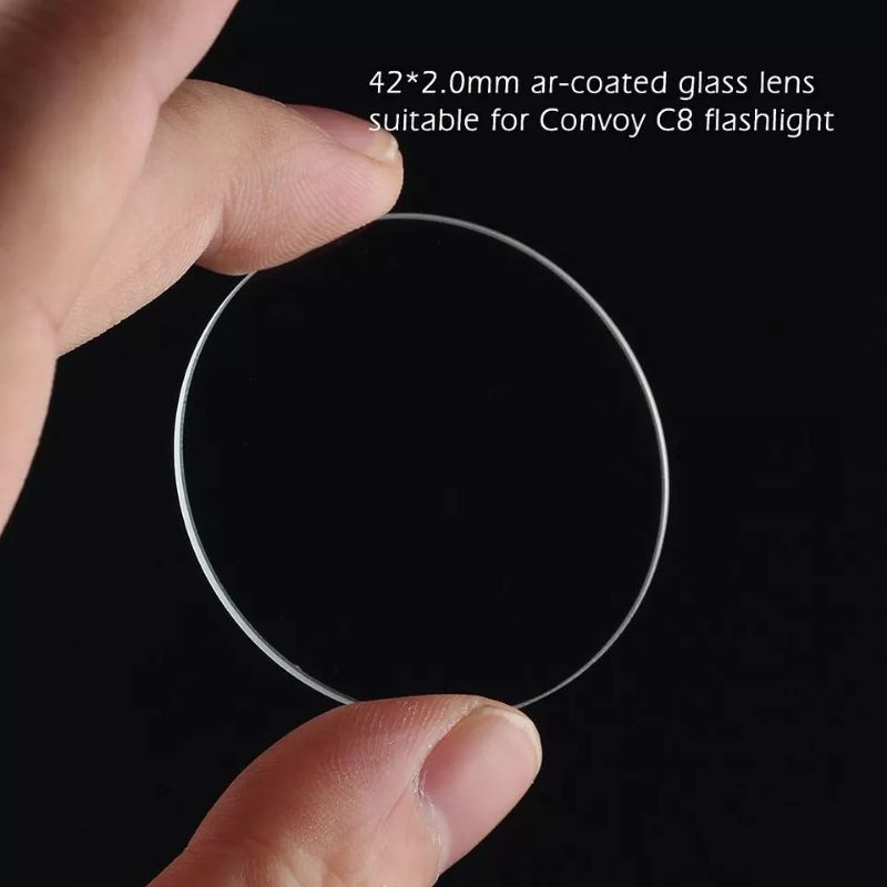 Jual Lensa Kaca Dengan AR-Coating 42*2mm Untuk Senter Convoy C8 C8 ...